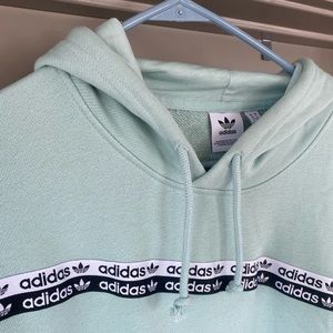 Sea foam adidas original cropped hoodie